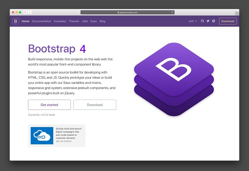 Первый бета-релиз Bootstrap 4