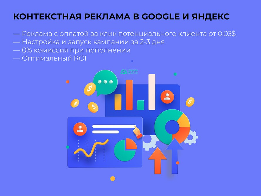 Контекстная реклама в Google и Яндекс цена Киев PPC - GoldenMedia